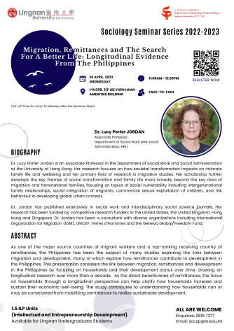 Migration, Remittances and The Search For A Better Life Longitudinal Evidence From The Philippines