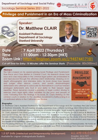 Privilege and Punishment in an Era of Mass Criminalization