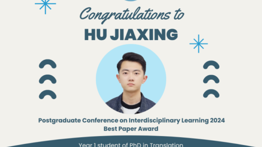 18-03-2024 Awardee for the Best Paper Award at the Postgraduate Conference on Interdisciplinary Learning 2024
