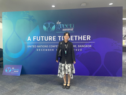 Zhou Yuchan, Riddle, GDS year-4 student, attended Green Summit 2022 in Thailand